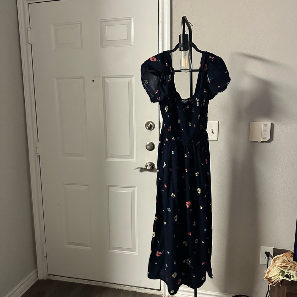 GAP Dark Blue Floral Midi Dress